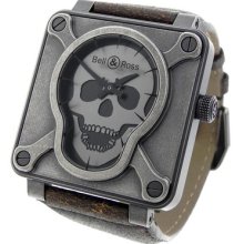 Limited Edition Men's Bell & Ross Airborne Skull & Crossbones Br0192s Watch