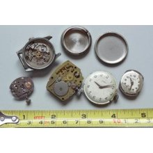 Lot Of Vintage Wrist Watch Parts Movements Spares Astin Automatic Timex