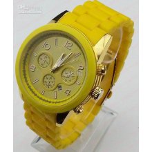 Luxury Fashion Watch 3d Dial Classic Gold Frame Unisex Candy Watch G