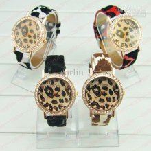 Luxury Men Women Watches Stylish Gogoey 040 Leopard Stripe Candy Jel