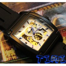 Luxury Military Aotomatical Mechanical Mens Watch Silica Gel