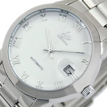 Luxury S/steel Roman Numeral Date Automatic Mechanical Men Wrist Unisex Watch