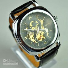 Luxury Square Wristwatch Military Auto Mechanical Mens Watch Nr