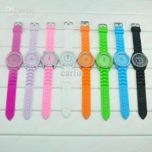 Luxury Women Watches Jewelled N32 Wl-2 Soft Silicone Watchband Quart