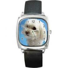 Maltese Terrier Puppy Dog Photo Ladies Mens Watch Gift