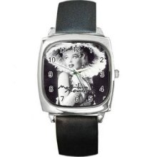 Marilyn Monroe Vol 1 Unisex Silver-Tone Square Metal Watch 16