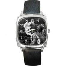 Marilyn Monroe Vol 1 Unisex Silver-Tone Square Metal Watch 09