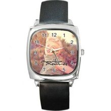 Marilyn Monroe Vol 1 Unisex Silver-Tone Square Metal Watch 11