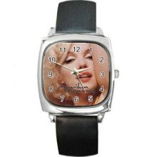 Marilyn Monroe Vol 2 Unisex Silver-Tone Square Metal Watch 04