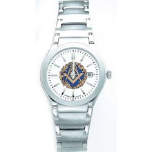 Masonic Watch - Stainless Steel Masonic Watch by Caravelle of Bulova