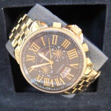 Mathis Montabon Man Classic Moderne Gold Chrono Watch Half Price Automatic Swiss