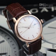 Men Mechanical Watches Automatic Portofino Brown Leather Band Gold C