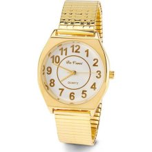 Men?s Gold Tone Adjustable Band Quartz Wristwatch ...