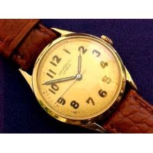 Mens Antique Watch 18k Solid Gold Universal Vintage Wri