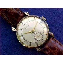 Mens Antique Watch Solid Gold Avalon Vintage Wristwatch