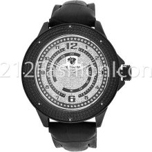 Mens Black Gold Gp Real Genuine Diamond Ice Mania Jojion Joe Rodeo Watch Im3086