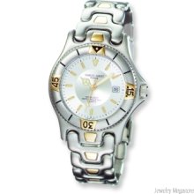 Men's Charles Hubert Two-tone Stainless Steel Silver-White Dial Watch