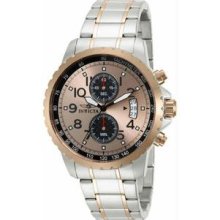 Men's Chronograph Stainless Steel Case and Bracelet Quartz Rose Gold