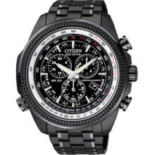 Mens Citizen Eco-Drive Perpetual Calendar Watch in Black Ion Stainless Steel (BL5405-59E)