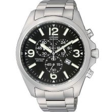 Men's Citizen Eco-drive Chronograph Titanium Watch At0660-56e