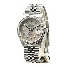 Men's Datejust Rolex, 1.5ct Diamond Bezel & Silver Dial - Pre-Owned