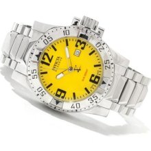 Mens Invicta 11499 Reserve Excursion Swiss Made Yellow Dial Bracelet Watch