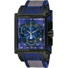 Men's Stainless Steel S1 Quartz Chronograph Blue Tone Dial Nylon And