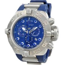 Men's Stainless Steel Subaqua Noma IV Diver Blue Dial Chronograph Rubber Strap