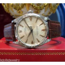 Mens Vintage Rolex Oyster Perpetual Watch Stainless Steel Ref: 1002