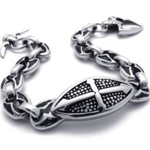 Mens Womens Silver Cool Fashion Stainless Steel Bracelet Charm Bangle Chain