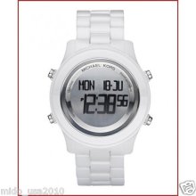 Michael Kors Digital White Ceramic Bracelet Ladies Unisex Watch Mk5359