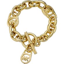 Michael Kors Logo Lock Toggle Bracelet - Goldtone ALL