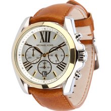 Michael Kors Men's 'Bradshaw' Brown Leather Strap Watch (Michael Kors Women's Bradshaw Brown Watch)