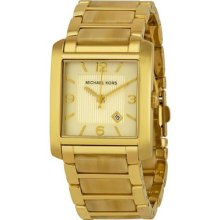 Michael Kors Mk4251 Womens Frenchy Gold S.steel Acetate Analog Watch