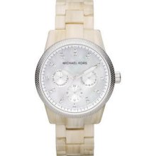 Michael Kors Ritz Acetate Horn White Watch Mk5625 Mother Of Pearl Women's