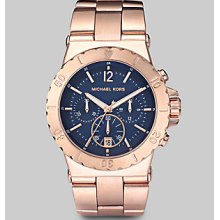 Michael Kors Rose Gold Stainless Steel Chronograph Watch - Rose Gold