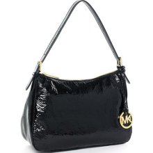 Michael Kors Small Black Patent Leather Handbag (HB01336)