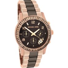 Michael Kors Women's MK5678 Two-Tone Stainless-Steel Quartz Watch with Brown Dial