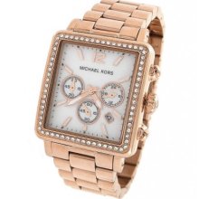 Michael Kors Women's Stainless Steel Rose Gold Chrono Calendar Watch Mk5571