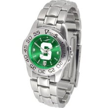 Michigan State University Ladies Stainless Steel Dress Watch