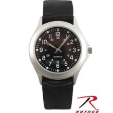 Military Style Quartz Watch â€“ Black Strap Rothco 4427