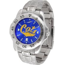 Montana State Bobcats Sport Steel Band Ano-Chrome Men's Watch