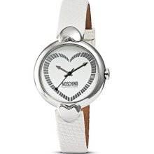 Moschino Cheap And Chic Ladies Fancy Heart Designer Dress Watch Mw0161 White