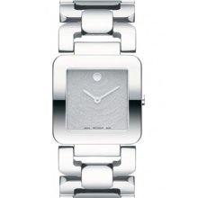 Movado Women's 0606544 Luma Stainless Steel Watch Factory Warranty