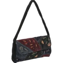 Moyna Handbags Clutch Patchwork Velvet Black