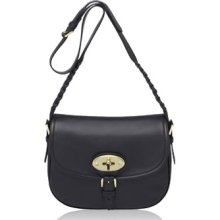 Mulberry Delilah Satchel in Black Small Grain Calf Nappa