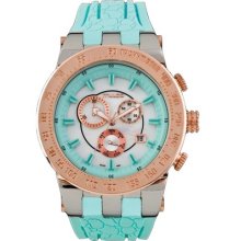 Mulco Mw5-93503-093 Bluemarine Chronograph Aqua Textured Silicone Unisex Watch