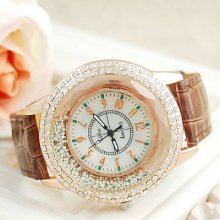 Multi Color Arrived Shining Rose Golded Dial Quartz Women's Watch