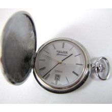 N.o.s 70-80's Antique Relide Sportsman Pocket Watch Cal' Fhf 96 Swiss Made