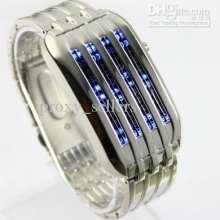 New 44 Led Stainless Steel Digital Wrist Watch For Men Zg-0082